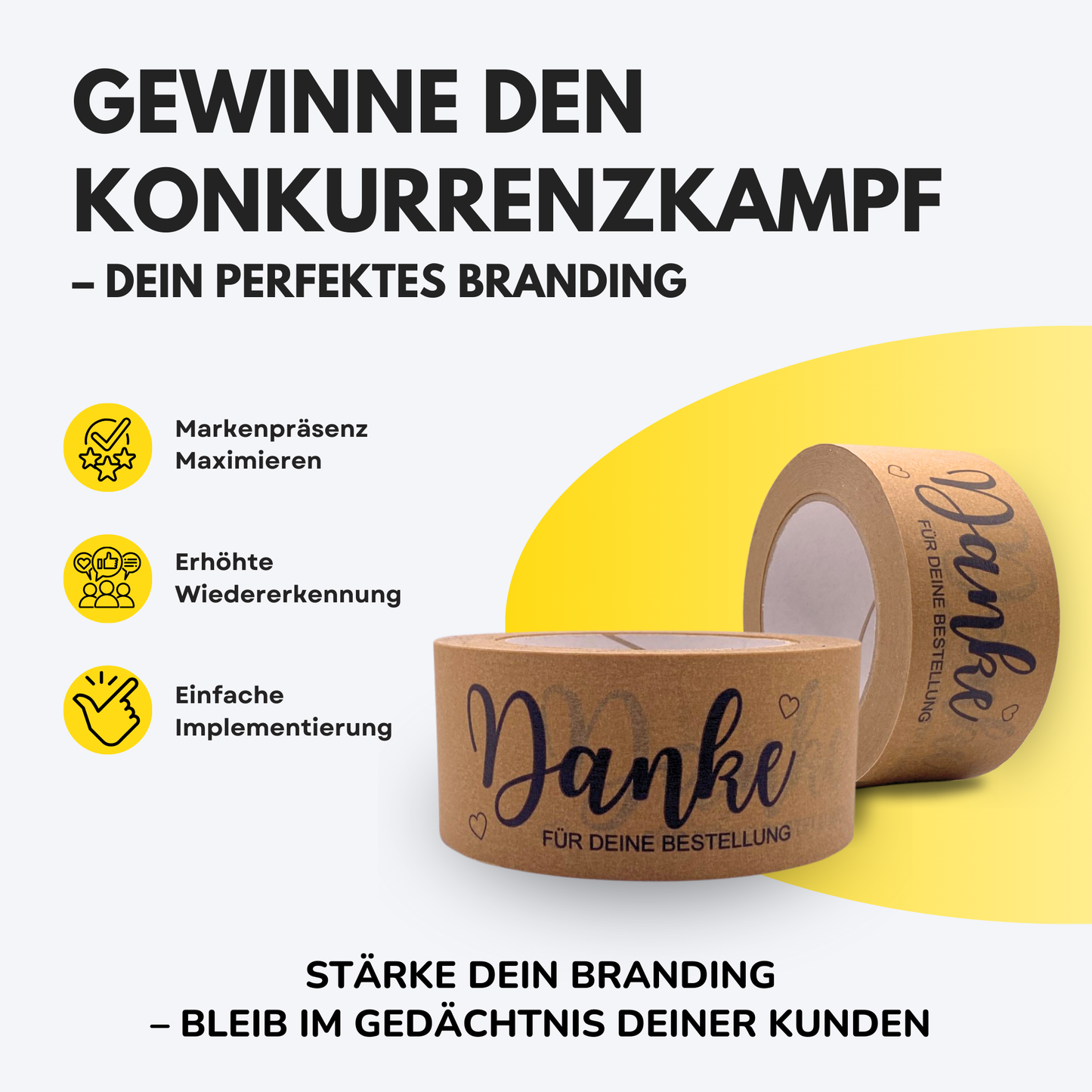 Persönliches Papierklebeband |"Danke" | 50m