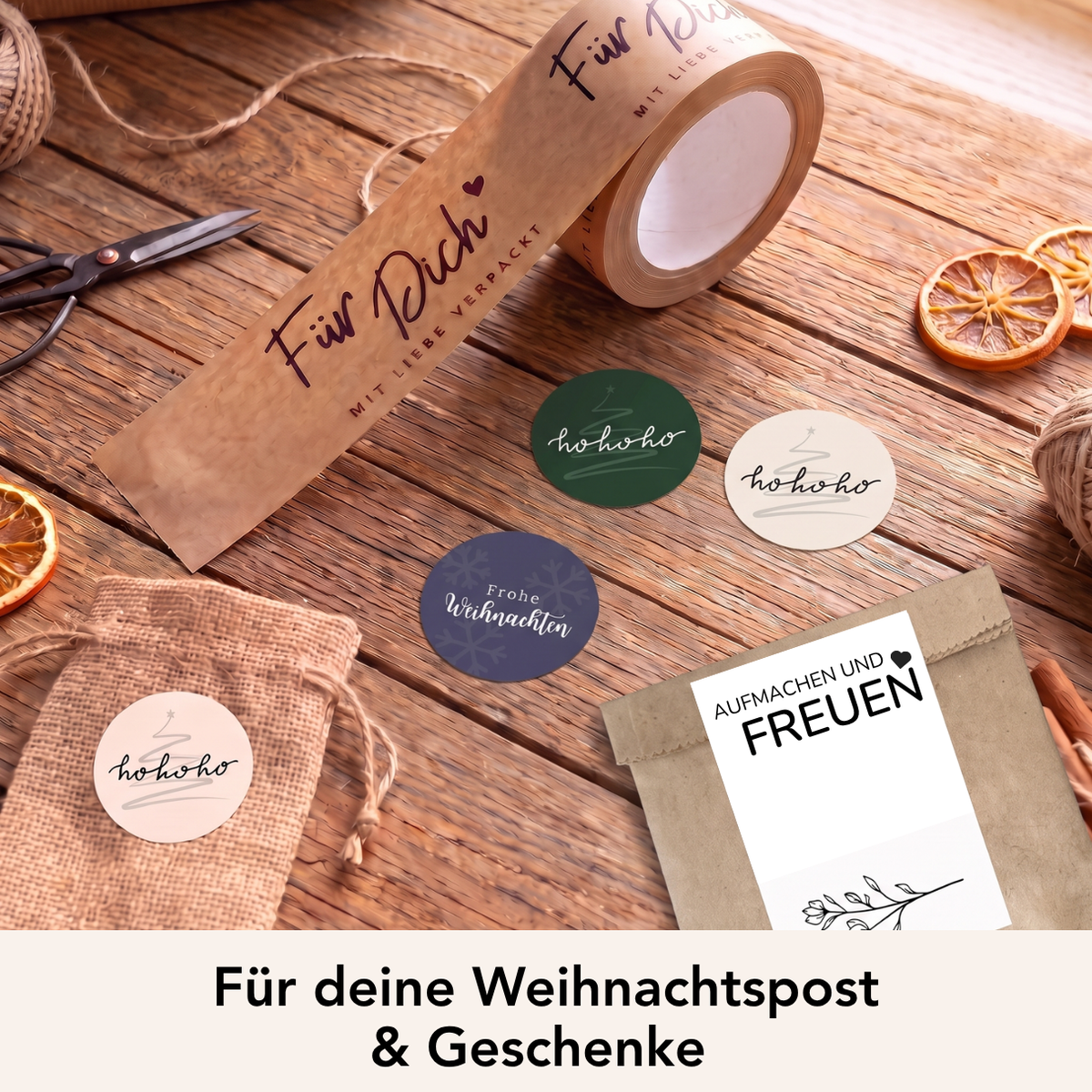 Weihnachtsbundle: Persönliche Paketbänder und 100% kostenlose Aufkleber