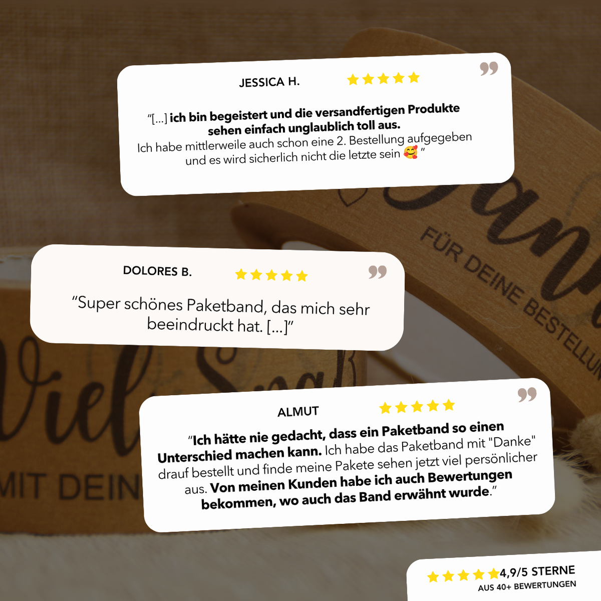 Weihnachtsbundle: Persönliche Paketbänder und 100% kostenlose Aufkleber