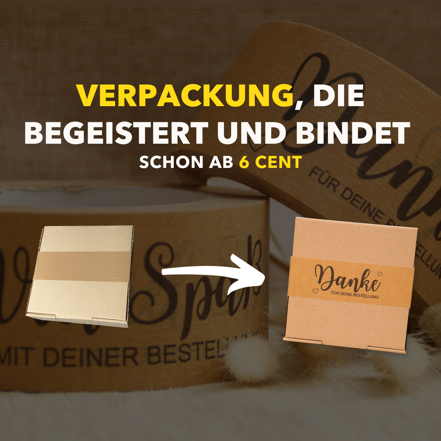 Persönliches Papierklebeband |"Danke" | 50m