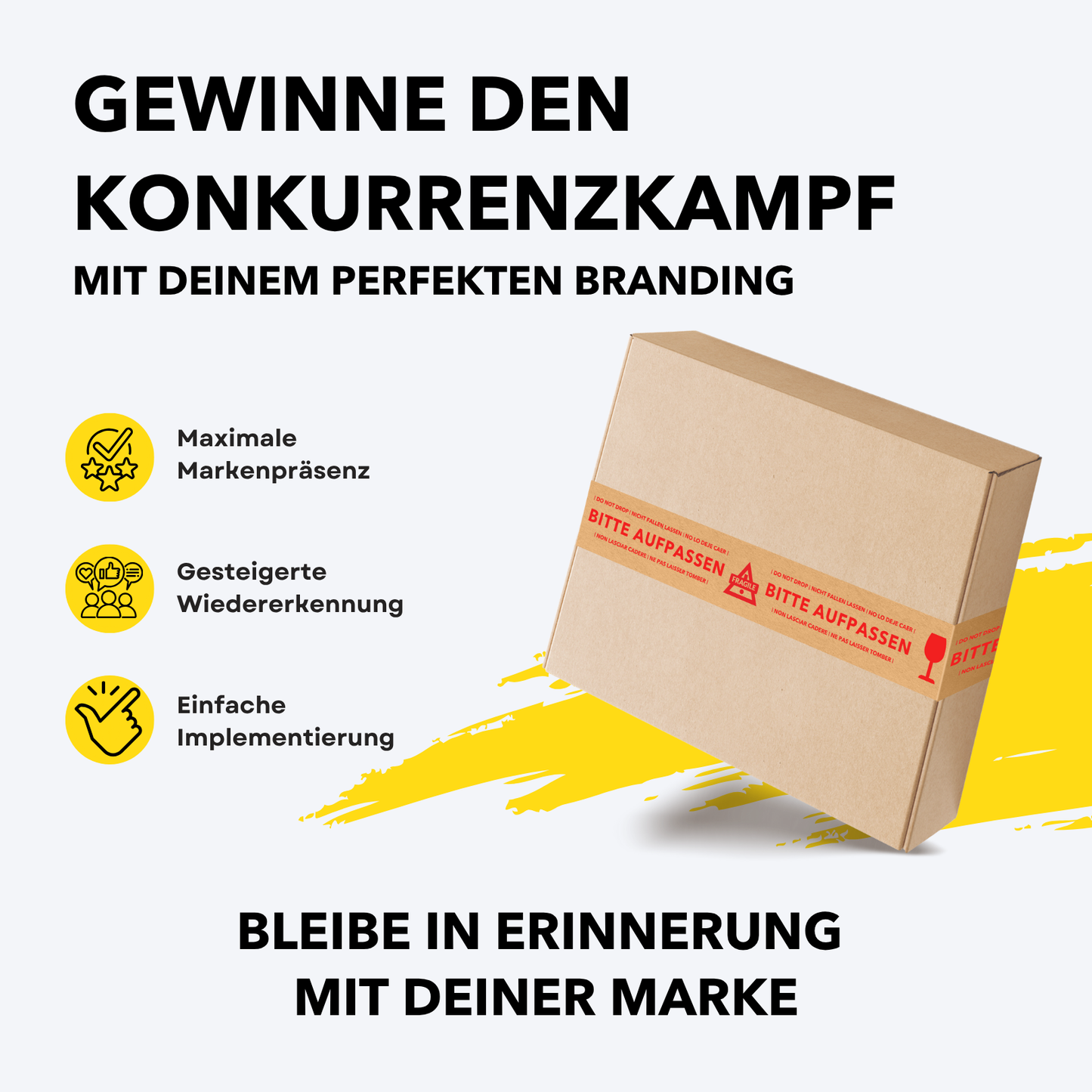 Persönliches Papierklebeband |"Bitte aufpassen" | 50m