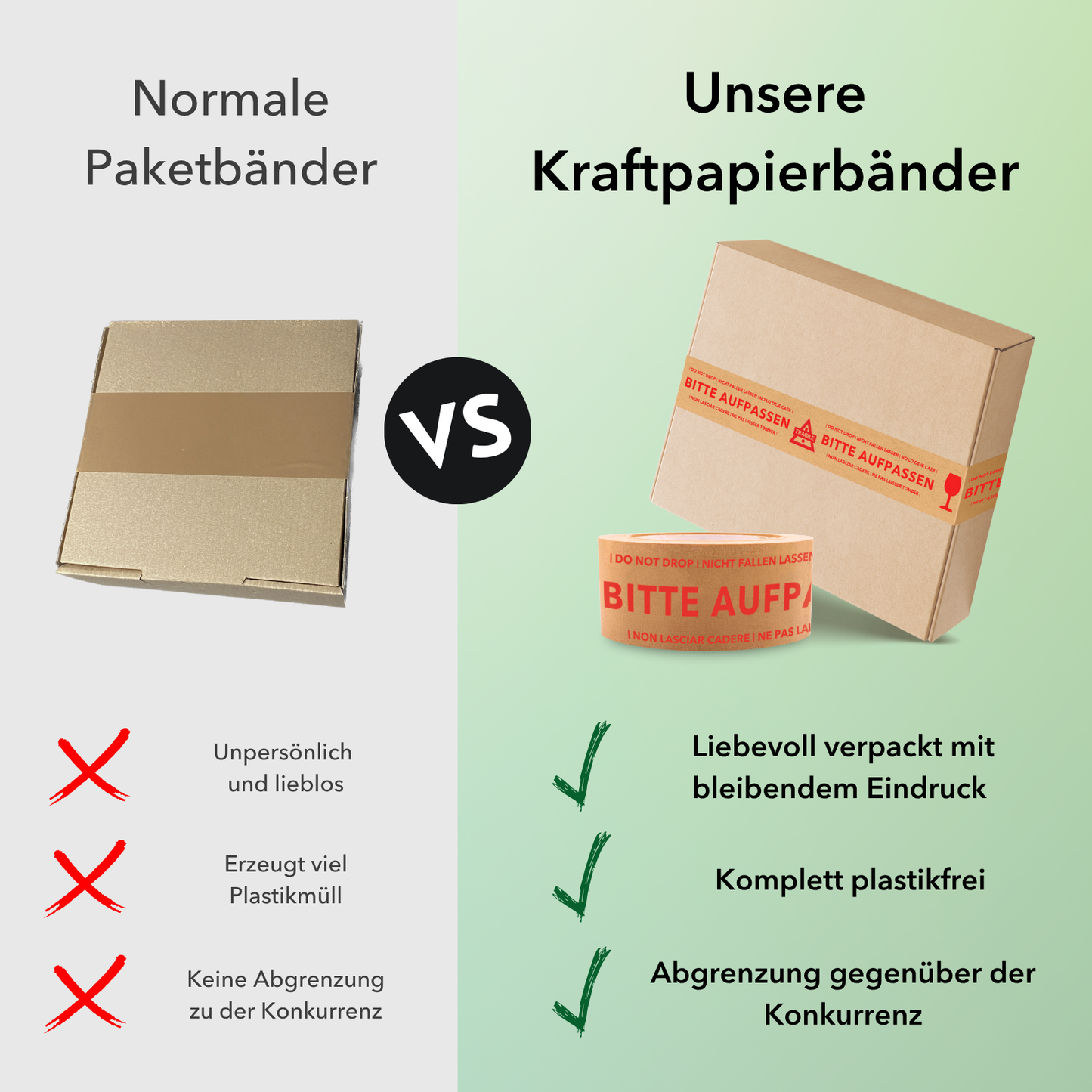 Persönliches Papierklebeband |"Bitte aufpassen" | 50m
