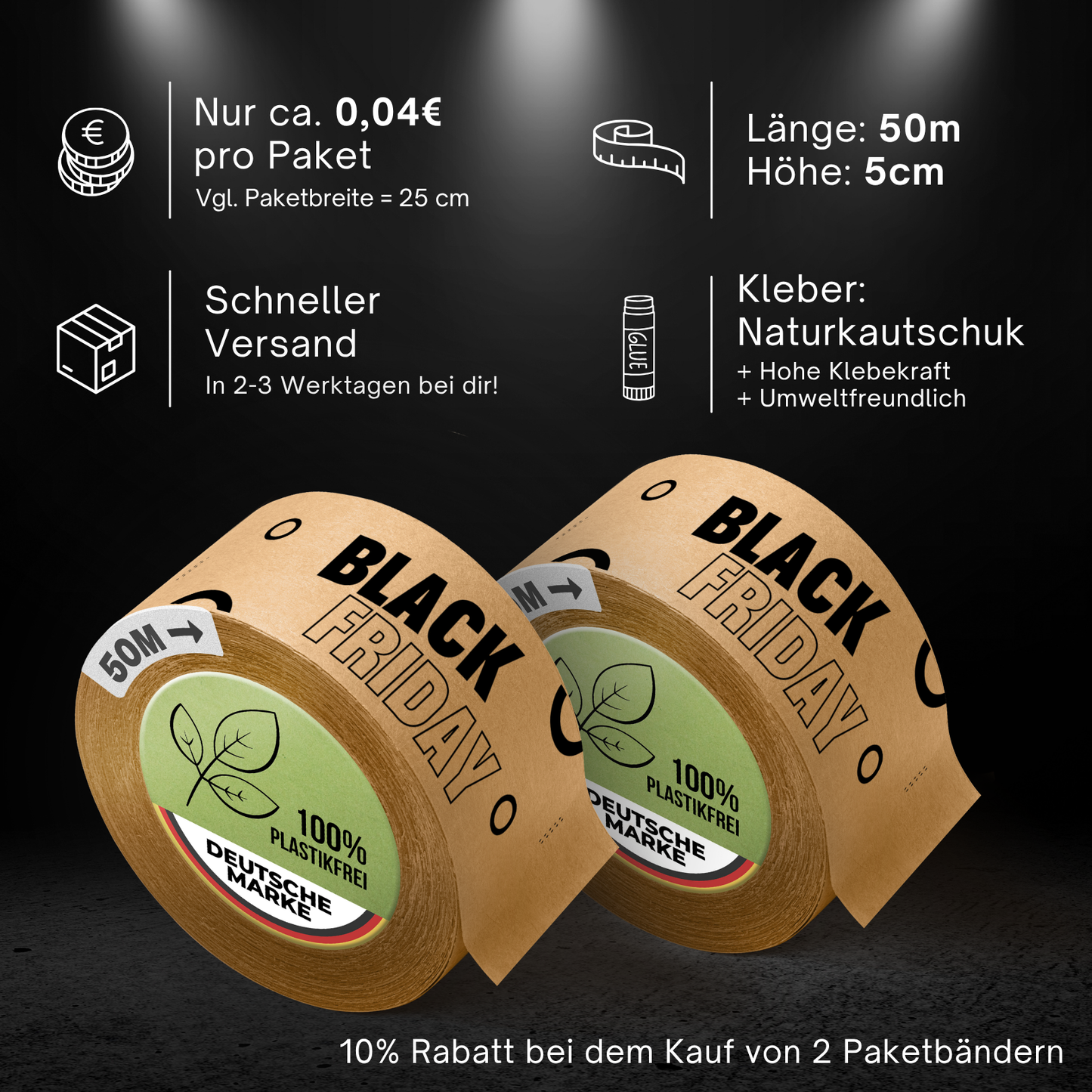 Persönliches Papierklebeband |"Black Friday" | 50m