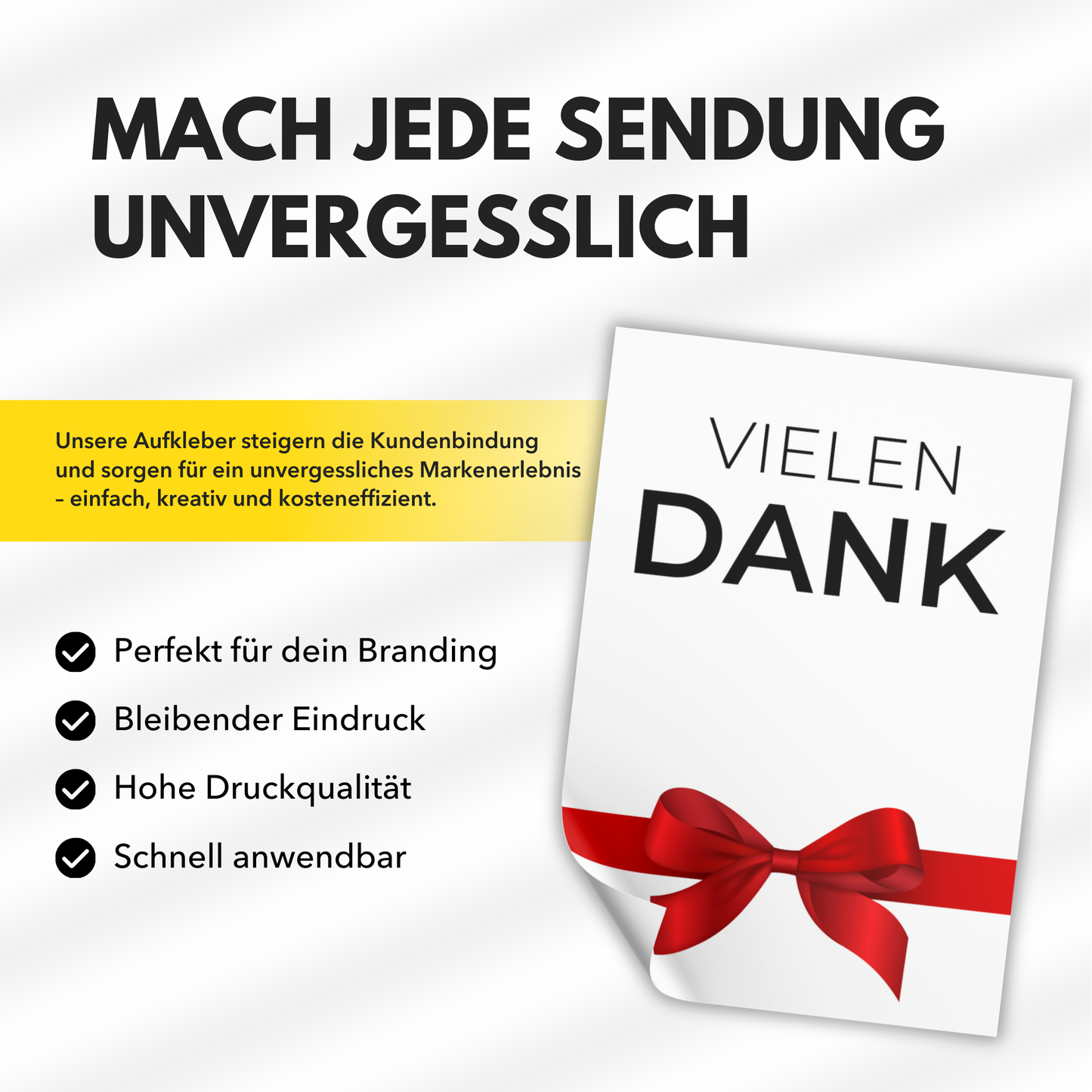 Persönliche Aufkleber / Vielen Dank